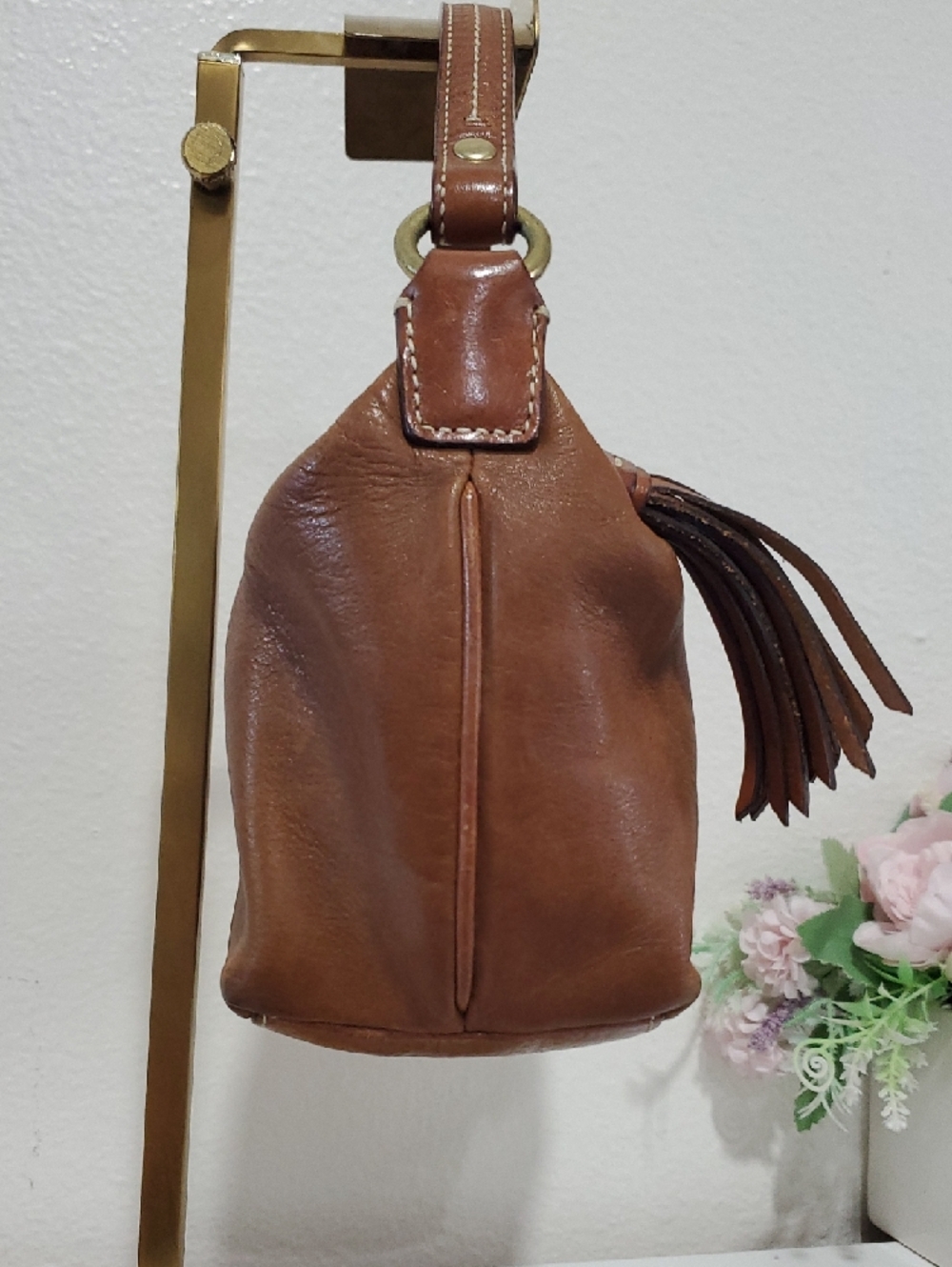 RARE Coach Brown Leather Small Handbag/Cosmetic Bag🤎 - Picture 6 of 16